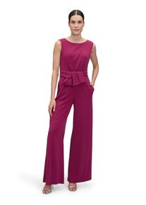 Vera Mont Damen Overall "Vera Mont Jumpsuit mit weitem Bein", rosa, elegant, Gr. 40, Cru00eape, Obermaterial: 95% Polyester, 5% Elasthan. Futter: