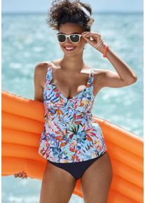 Venice Beach Damen Bügel-Tankini-Top "Caru", blau, Gr. 38, bedruckt, Recycling-Polyamid, Bikini-Oberteile, mit modernem Allover-Print