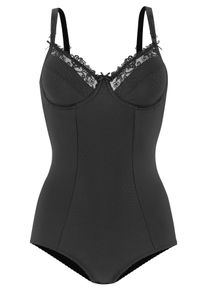 Nuance Damen Body, Gr. 90, schwarz, Spitze, Obermaterial: 80% Polyamid, 10% Elasthan, 10% Polyester, klassisch, Bodies, mit Bügel und