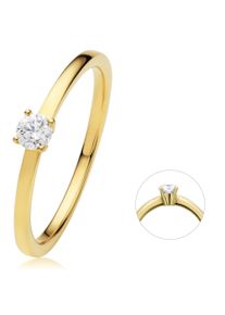 ONE ELEMENT Damen Diamantring "0.15 ct Diamant Brillant Ring aus 585 Gelbgold", 52, Gelbgold 585-Diamanten, gold, Gelbgold 585, Diamanten,