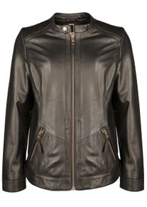 JCC Damen Lederjacke "31024018", schwarz, Gr. S, Obermaterial 100% Leder, Lamm / Futter 65% Polyester; 35% Baumwolle / Ärmelfutter: 100% Polyester,