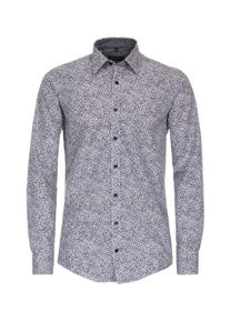 Casamoda Herren Langarmhemd "Casamoda Freizeithemd Print", blau, Gr. XXL, bedruckt, 100% Baumwolle, Hemden