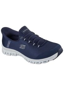 Skechers Damen Slip-On Sneaker "GLIDE-STEP-PURSUIT", Gr. 41, blau, Textil, sportlich, Schuhe, Freizeitschuh mit elastischem Einstieg