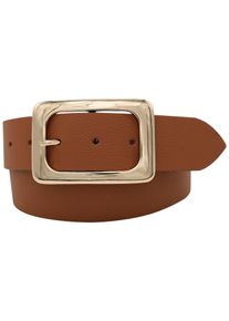 AnnaMatoni Damen Ledergürtel, braun, elegant,feminin, Gr. 105, unifarben, genarbt, Leder, Gürtel, aus weichem Nappaleder