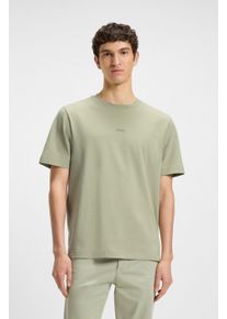 BOSS Orange Herren T-Shirt "TChup"open grün 370, casual, Gr. M, unifarben, Single Jersey, Obermaterial: 95% Baumwolle, 5% Elasthan, Shirts, mit
