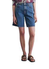 Marc O'Polo MARC O'POLO Damen Shorts "aus Circulose"authentic mid blau, casual, Gr. 30, unifarben, Obermaterial: 79% Baumwolle, 20% Viskose, 1% Elasthan, Hosen