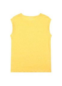 KnowledgeCotton Apparel Loose Fold Up Linen Top Damen Freizeit (Gr XL |gelb)