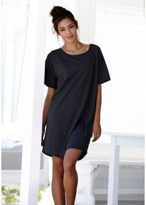 Arizona Sleepshirt mehrfarbig Gr. 32/34 für Damen. Mit Rundhals. Basic. Nachhaltig.