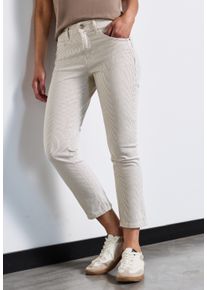 Street One Damen 5-Pocket-Jeans "Style Jane"beige stripe washed, casual, Gr. 32, gestreift, Denim/Jeans, Obermaterial: 89% Baumwolle, 8% Polyester,