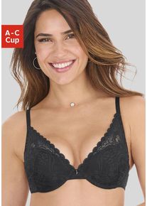 s.Oliver Push-up-BH 'Danielle' schwarz Gr. 70C. Vergrößert Optisch Die Büste und mit Bügel