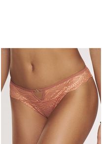 Lascana Rioslip 'Eleonora' kupferfarben Gr. 32/34 für Damen. Mit Bänder, Spitze, Schmuckelement. Körpernah