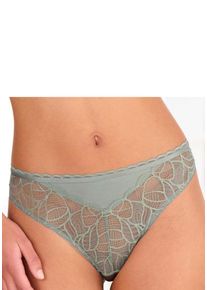 Lascana Stringpanty 'Alicia' salbei Gr. 40/42 für Damen. Mit Spitze. Figurbetont