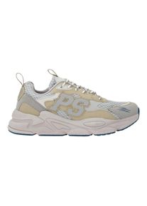 Plein Sport Low-Top Sneaker - L&auml;ufer Tiger - Gr. 38 (EU) - in Beige - f&uuml;r Damen
