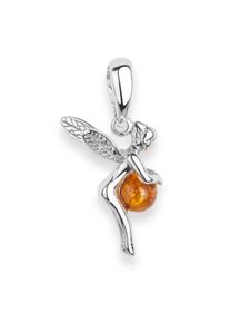 OSTSEE-SCHMUCK Damen Ketten-Anhänger "OSTSEE-SCHMUCK Anhänger Elfe Anhänger Elfe", 25 x 13mm, Silber 925 (Sterlingsilber), 1.6 g, weiß, Silber 925