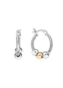 ZEEme Damen Paar Creolen "925/- Sterling Silber rhodiniert/rosé", ONE-SIZE, Silber 925 (Sterlingsilber), bunt, Silber 925 (Sterlingsilber), Ohrringe