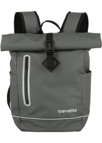 Travelite Freizeitrucksack "BASICS Roll-Up Rucksack Plane", grau, Polyester, unifarben, klassisch, Rucksäcke, Wanderrucksack Reiserucksack Streetpack