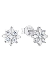 Amor Damen Paar Ohrstecker "Flower-Star, 2029318", Silber 925 (Sterlingsilber), silber, Silber 925 (Sterlingsilber), Ohrringe, mit Zirkonia (synth.)