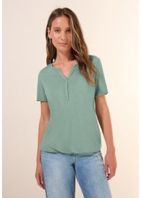 Cecil Damen T-Shirtmatcha grün, casual, Gr. XL, unifarben, Web, 100% Baumwolle, Shirts, aus reiner Baumwolle