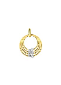 Vivance Damen Ketten-Anhänger "925/- Sterling Silber vergoldet bicolor", ONE-SIZE, Silber 925 (Sterlingsilber), 3,9 g, bunt, Silber 925