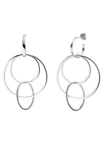 Jobo Damen Paar Creolen, Silber 925 (Sterlingsilber), silber, Silber 925 (Sterlingsilber), Ohrringe, 925 Silber