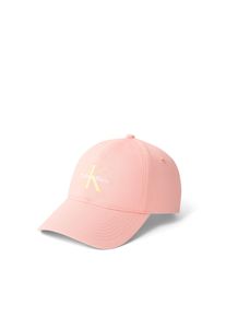 Damen Baseball Cap "MONOLOGO EMBROIDERY BASEBALL HAT"powder orange, casual, Calvin Klein Jeans, unifarben, Web, Baumwolle, Caps, Mit festem Schirm
