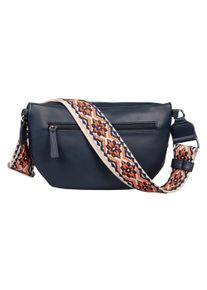 Tom Tailor Damen Bauchtasche "Palina", blau, Polyurethan, clean, gepflegt, unifarben, Taschen, aus weichem Lederimitat mit effektvollem Schulterriemen