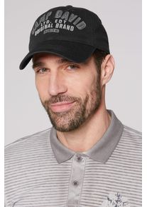 CAMP DAVID Damen Baseball Cap, schwarz, casual, bestickt, Baumwolle, Caps, mit Klett-Verschluss