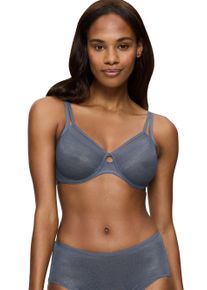 Triumph Damen Minimizer-BH "Signature Sheer W01 EX", Gr. 65, blau, Tüll, Spitze, Obermaterial: 59% Polyamid, 41% Elasthan, unifarben, Strukturmuster,