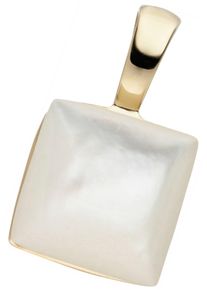 Jobo Damen Ketten-Anhänger "Anhänger mit Perlmutt-Einlage", Silber 925 (Sterlingsilber), gold, Silber 925 (Sterlingsilber), Schmuckanhänger, 925