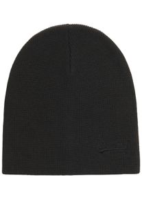 Superdry Damen Beanie "ESSENTIAL LOGO KNITTED BEANIE", schwarz, casual, unifarben, Strick, Materialmix, Mützen