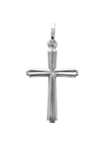 Vivance Damen Ketten-Anhänger "925 Silber rhodiniert Kreuz", ONE-SIZE, Silber 925 (Sterlingsilber), 0,6 g, weiß, Silber 925 (Sterlingsilber),