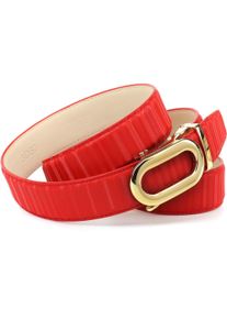 Anthoni Crown Damen Ledergürtel, rot, casual, Gr. 110, Rindsleder, Gürtel