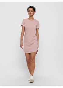 Jacqueline de Yong JDY Damen Jerseykleid "JDYIVY S/S DRESS JRS NOOS", rosa, modisch, Gr. S, unifarben, Jersey, Obermaterial: 62% Baumwolle, 38% Polyester, Kleider