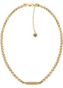 Tommy Hilfiger Damen Edelstahlkette "SS24 SNAKE, 2780872, 2780873", Edelstahl, L: 46cm, gold, Edelstahl, Halsketten, mit Glasstein