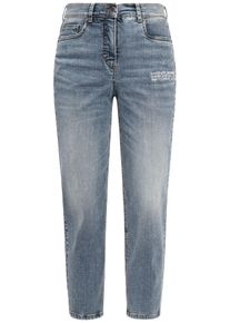 Recover Pants Damen 5-Pocket-Jeans "Jeans", blau, casual, Gr. 42, unifarben, 79% Baumwolle;19% Polyester;2% Elasthan, Jeans, Nachhaltige Produktion