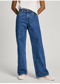 Pepe Jeans Damen Loose-fit-Jeans "LOOSE ST JEANS HW", blau, casual, Gr. 30, Denim/Jeans, Obermaterial: 100% Baumwolle, Jeans, mit geradem, weitem Bein