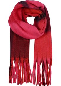 Damen Modeschal, rot, modisch, Capelli New York, kariert, Single Jersey, Polyester, Modetücher, mit trendigem Farbverlauf