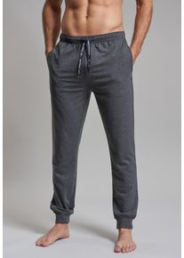 Tom Tailor Herren Pyjamahose, Gr. 56, grau, Single Jersey, Obermaterial: 100% Baumwolle, meliert, casual, Hosen, mit Logo-Bindeband