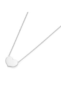 Smart Jewel Damen Herzkette "Romantisch, Herz als Mittelteil, Silber 925", 45cm, Silber 925 (Sterlingsilber), silber, Silber 925 (Sterlingsilber),