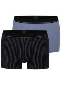 Bugatti Herren Panty "Paris", Gr. 5, blau, Single Jersey, Obermaterial: 95% Baumwolle, 5% Elasthan, gestreift, unifarben, Unterhosen, mit elastischem