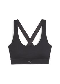 Puma Damen Sport-BH "TRAIN Mid-Impact BH Damen", Gr. S, grau, Obermaterial: 11% Elasthan, 89% Polyester; Futter: 91% Polyester, 9% Elasthan; Träger: