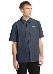 Jack Wolfskin Herren Funktionshemd "VANDRA S/S SHIRT M", blau, Gr. XL, Oberstoff: 85% POLYAMID, 15% ELASTHAN; Futter 1:00% POLYESTER, Hemden