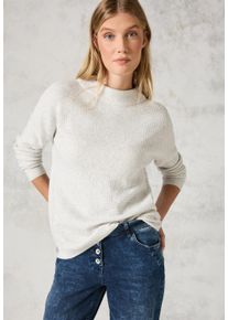 Cecil Damen Strickpullover, weiß, casual, Gr. XXL, unifarben, Strick, Obermaterial: 37% Baumwolle, 34% Polyacryl, 26% Polyester, 3% Elasthan,