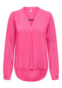 Only Damen Blusenshirt "ONLNOVA LIFE VIS L/S JOSIE TOP SOLID", rosa, modisch, Gr. L, unifarben, Jersey, Obermaterial: 100% Viskose, Shirts