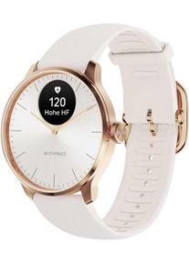 Withings Smartwatch "ScanWatch Light 37mm RoseGold, Akku bis 30 Tage, 50 M Wasserdicht", rosa, Smartwatches, Leicht, elegant, langlebig, hybride, für