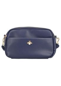 Rieker Damen Umhängetasche, blau, Lederimitat, unifarben, Taschen, Handtasche, Schultertasche Damen mit süßem Schmuckelement