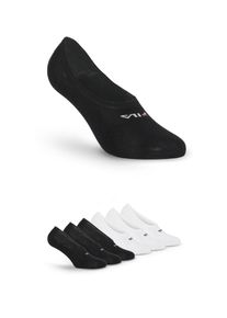 Fila Damen Füßlinge "UNISEX GHOST SOCKS SILICONE HEEL INSIDE", Gr. 43, schwarz-weiß, Baumwollmischung, unifarben, Socken, mit Logo-Schriftzug