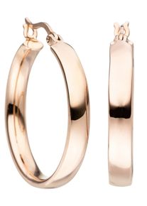 Jobo Damen Paar Creolen "Ohrringe 25 mm", Silber 925 (Sterlingsilber), rosa, Silber 925 (Sterlingsilber), Ohrringe, 925 Silber roségold vergoldet