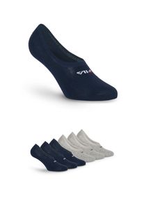 Fila Damen Füßlinge "UNISEX GHOST SOCKS SILICONE HEEL INSIDE", Gr. 43, blau, Baumwollmischung, unifarben, Socken, mit Logo-Schriftzug