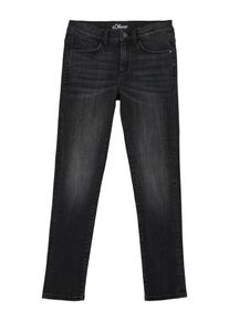 s.Oliver JUNIOR Jungen Regular-fit-Jeans, grau, Gr. 140, Abriebeffekte, Denim/Jeans, Obermaterial: 99% Baumwolle, 1% Elasthan, Jeans, im 5-Pocket-Stil